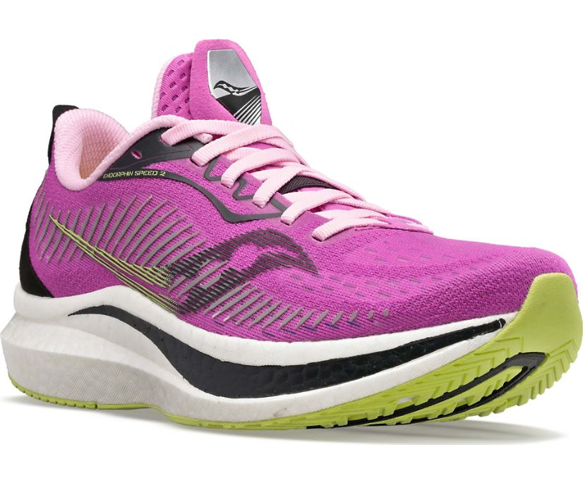 Women's Saucony Endorphin Speed 2 Running Shoes Pink | Singapore 124ZUTG